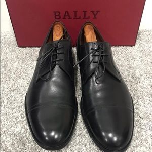 Men’s Bally Brustle black leather dress shoes
